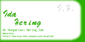 ida hering business card